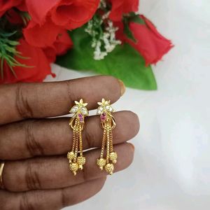 Gold Foaming Earrings