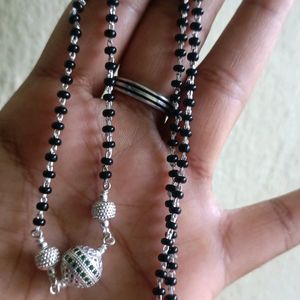 Silver Black Beads