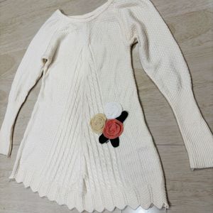 Long Sweater Wool Cream