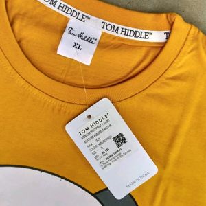 Brand New Panda Printed Half Yellow T-shirt