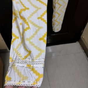 Yello White Kurta Set