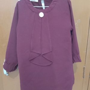 L Sized Maroon Coloured Tie Top