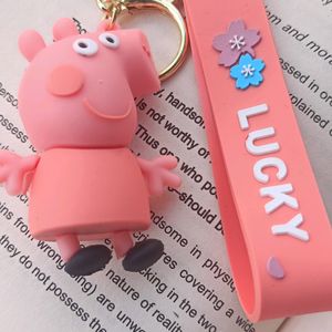 Paper Pig Keychain