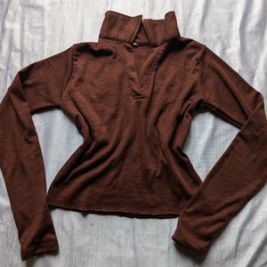 Brown Crop Top