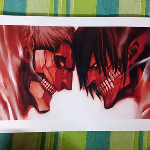 2 Attack on Titan (AOT) Posters, A3 Size