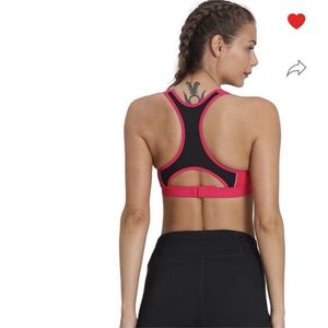 PUMAWomen Sports Lightly Padded Bra (Red, Black)