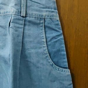 Denim Blue Dress With Stones