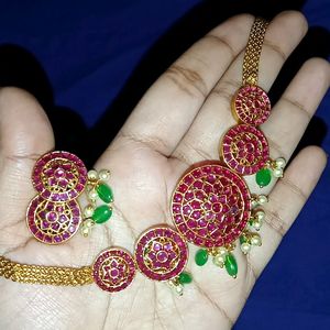 Kempu Choker Set