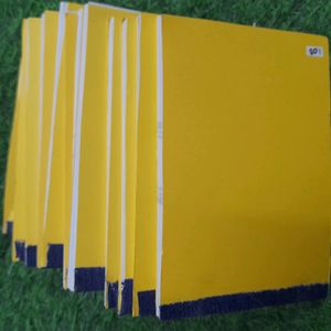 10Small 100 White Pages Diary Yellow Colour