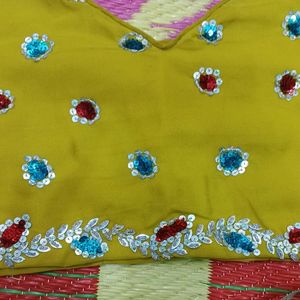 Net Olive Colour Beautiful Saree