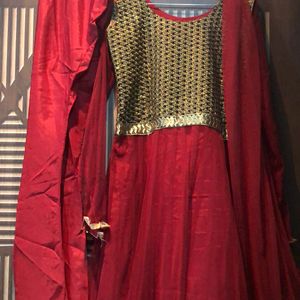 Anarkali Dress Sitch With Duptta And Pant