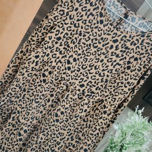 Tiger Printed Dress Of Short Lenght