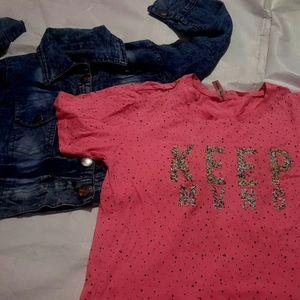 Combo Of Gems Top N Jeans Ladies Jacket