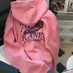 Pink Oversized Graphic Pullover