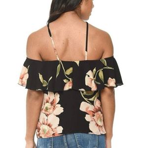 Off Shoulder Floral Print Top