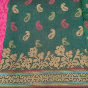 Dark Green Super Net Saree