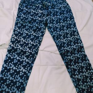 Brand New Printed Pants Blue Size 34