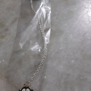 2 panda lokets with silver chain