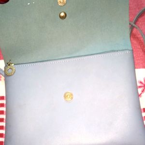 Sky-blue Sling Purse