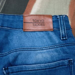 Blue Skinny Jeans, Waist:26