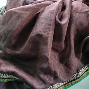 Brown Design Saree