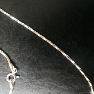925 Hallmark Pure Silver Zigzag Chain For Unisex
