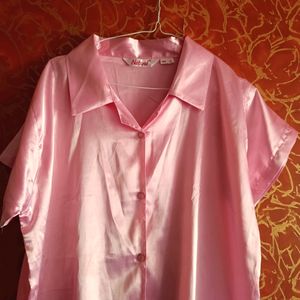 Pink Satin Night Dress