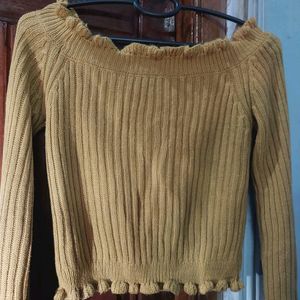 Women Knit Crop Sweater