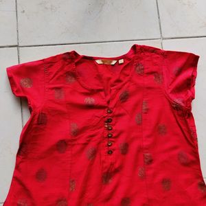 A-Line kurta With Short Sleeves