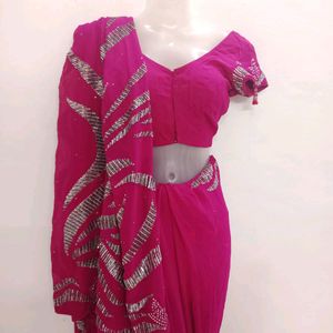 Zari Hand Embrowdari Saree