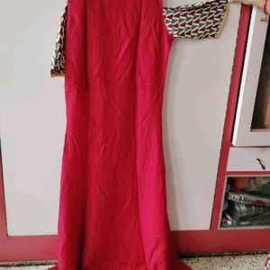 Beautiful Red Off Shoulder Kurti.