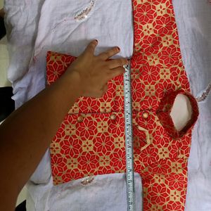 Red Golden Boy Sherwani Dhoti✨