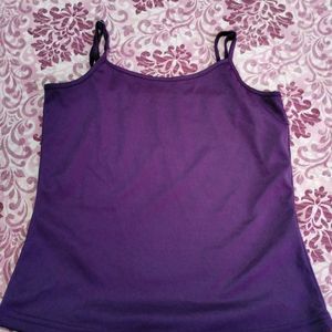 Purple Textured Collared Top