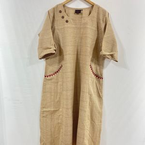 Women Light Brown Kurti