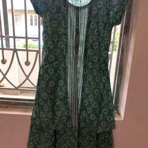 Lux Green Kurtha