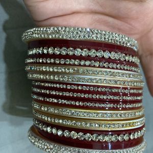 One Hand Beautiful Stone Studded Bangles