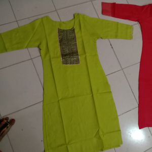 Two Shirt Pink And Parrot Green