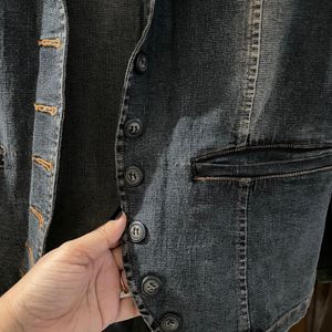 Denim Jacket Blazer Style In Excellent Condition