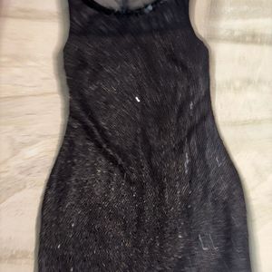 Black Sequin Bodycon Dress