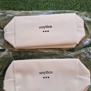 Smytten White Leather Pouch