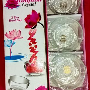 RIMJHIM GLASS CRYSTAL BOWL SET