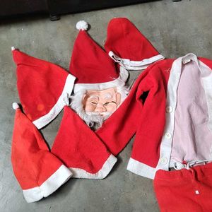 Santa Dress For Boy Two To Four Yrs,Face Mask Is