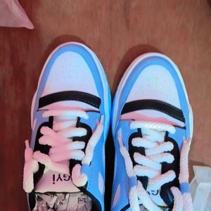 Multicolored Sky blue And White Shoes Brand New