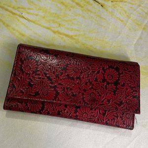 Pure leather woman's wallet