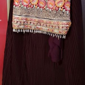 NEW Beautiful DARK COFFE BROWN partwear lehenga