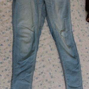 Fade Blue Straight Fit Jeans 32 Waist