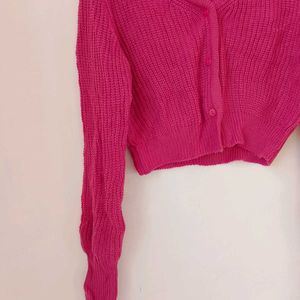 Pink Winter Crop Top.