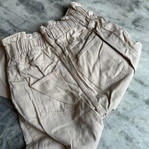 H&M  beige baggy fit jeans