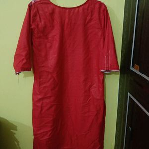 Red Kurta For Women.