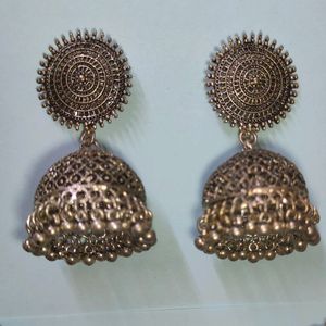 Ethnic Set Oxidized Necklace And Earring